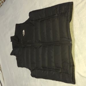 Black North face puffer vest size medium
